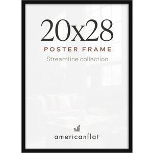 Americanflat 20x28 Poster Frame - Slim Molding - Black