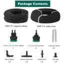 200ft 1/4'' Soaker Hose Tubing kit for Drip Irrigation with 100ft Drip Irrigation Tubing 102pcs Irrigation Fittings for Drip Water System Raised Garden Bed Greenhouse Patio Lawn
