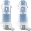 Pet Bird Waterer - 8.45 Fl Oz Automatic Parrot Water Feeder, Suspended Bird Cage Dispenser for Parakeet, Budgie, Cockatiel, Lovebirds, Canary (2Pcs)
