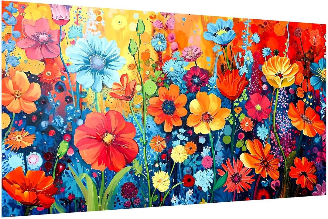 JOOZ Diamond Painting Kits for Adults - DIY 5D Large Diamond Art Kits for Adults Flowers, Full Drill Diamond Art Flowers Kit, Gem Art Kits for Home Wall Decor (27.5 X 15.7 Inch)