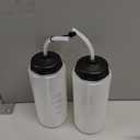 50 Strong 1 Liter Water Bottle with Straw 2-Pack Easy-Squeeze Sports Bottles with Long Straw & Built-In Finger Grip BPA-Free Made in USA Ideal for Hockey, Football, Lacrosse & Boxing