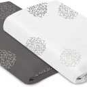 4moms breeze Bassinet Sheets, For Baby Bassinets and Furniture, Machine Washable and 100% Cotton, White & Grey, 2 Pack,2 Count (Pack of 1)