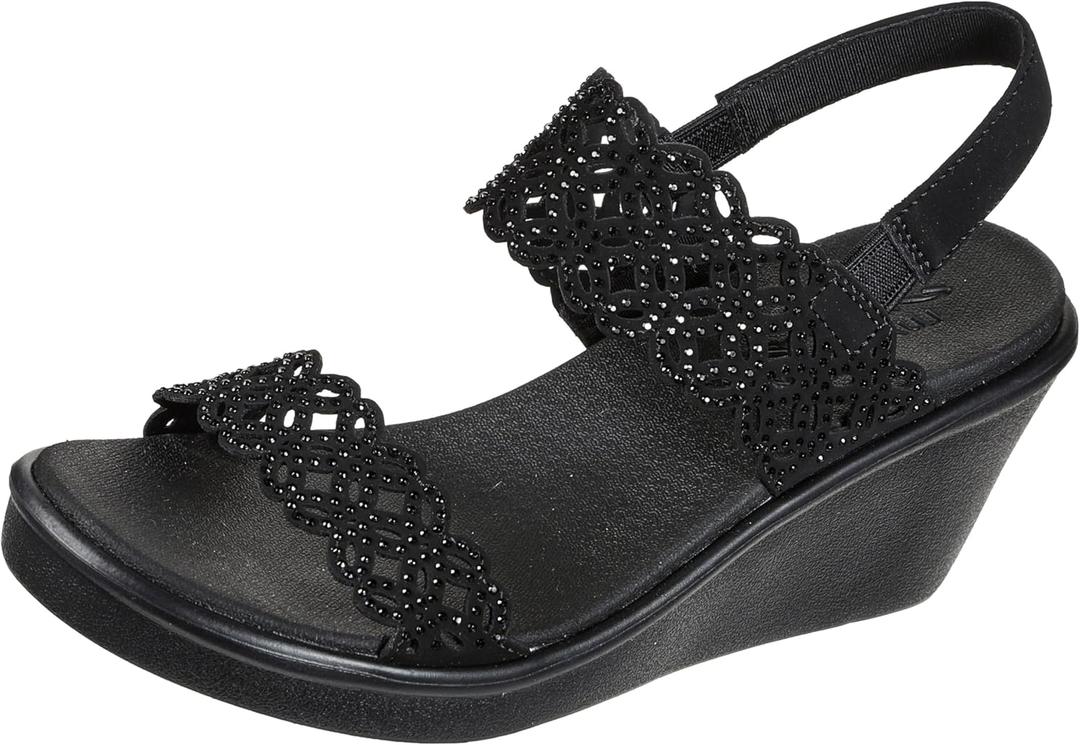 Skechers Women's Rumble on - Sassy Dayz (9, Black/Black)