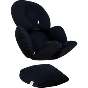 JYOKO Kids Reducer Cushion Infant Head & Baby Body Support Antiallergic 100% Cotton (Head, Body and Back Support, Black Series) 3 Parts, Navy Blue and White Striped Cover