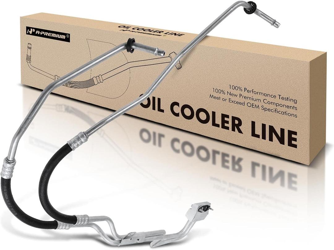 A-Premium Inlet and Outlet Engine Oil Cooler Line Hose Assembly Compatible with Chevrolet Silverado 2500 HD 3500 Suburban 2500 GMC Sierra 3500 HD 6.0L
