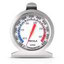 Stainless Steel Oven Thermometer 50-300C/100-600F, Analog Instant Read, Battery-Free Kitchen Cooking Thermometer, Hook & Stand Design Food Thermometer for Oven, Grill, Smoker, Fryer