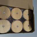 6-Pack Bamboo Qtip Holders - Bathroom Storage for Cotton Balls, Swabs, Pads, Floss, 10oz