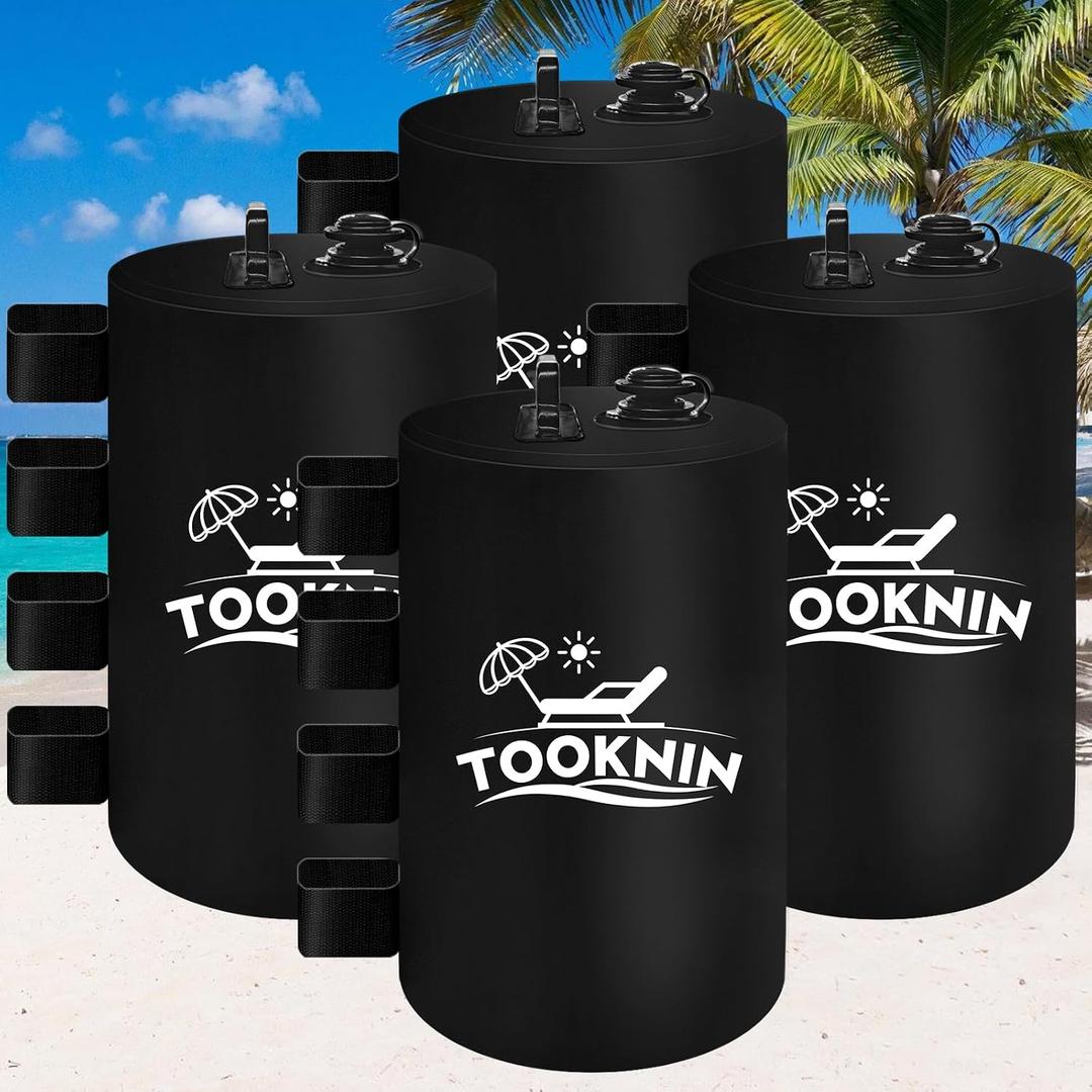 Canopy Tent Weight,202 LBS Canopy Weights Water Bags,4PCS Gazebo Weights, Heavy Duty Leg Weights for Pop Up Canopies Outdoor Shelter Umbrella Pool LadderBlack