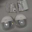 NCVI Hands Free Breast Pump, Wearable Breastfeeding Pump with 300mmHg Strong Suction, 1400mAh Long Battery, Ultra Quiet Portable Electric Pump with 4 Modes & 9 Levels, 19/21/24mm, 2Pack, White