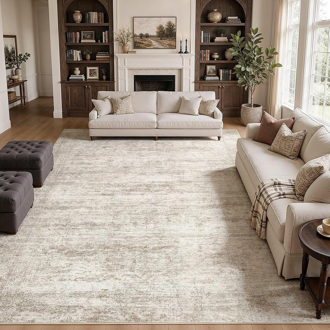 cotiled 9x12 Area Rugs for Living Room Bedroom, Non-Slip Abstract Rug