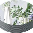 12" Round Mirror Centerpieces for Tables, 11Pcs Glass Mirror Trays for Wedding, Party, Christmas Decorations, Mirror Candle Plates with Polished Edges & Non-Slip Feet