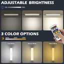 Alivation 38 LED Closet Lights, Under Cabinet Lighting Battery Operated Lights with Remote Wireless, 1500mah Battery Powered Lights, USB Rechargeable Motion Sensor Light Indoor, Dimmable 5 Pack (Cool White/ Natural White/ Warm White-5 Pack)