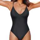 Tempt Me Women Sexy One Piece Swimsuits V Neck Bathing Suit (Medium)