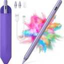 Stylus Pen for iOS&Android Touch Screens, Active Pencil for Samsung, Smart Digital Stylus Pens for Lenovo/Huawei/Vivo/Mi and Other Tablets, iPhone/Google Pixel Smart Phones Drawing&Writing (Purple)