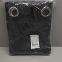 NICETOWN Pitch Black Solid Thermal Insulated Grommet Blackout Curtains/Drapes for Bedroom Window (2 Panels, 42 inches Wide by 63 inches Long, Black)