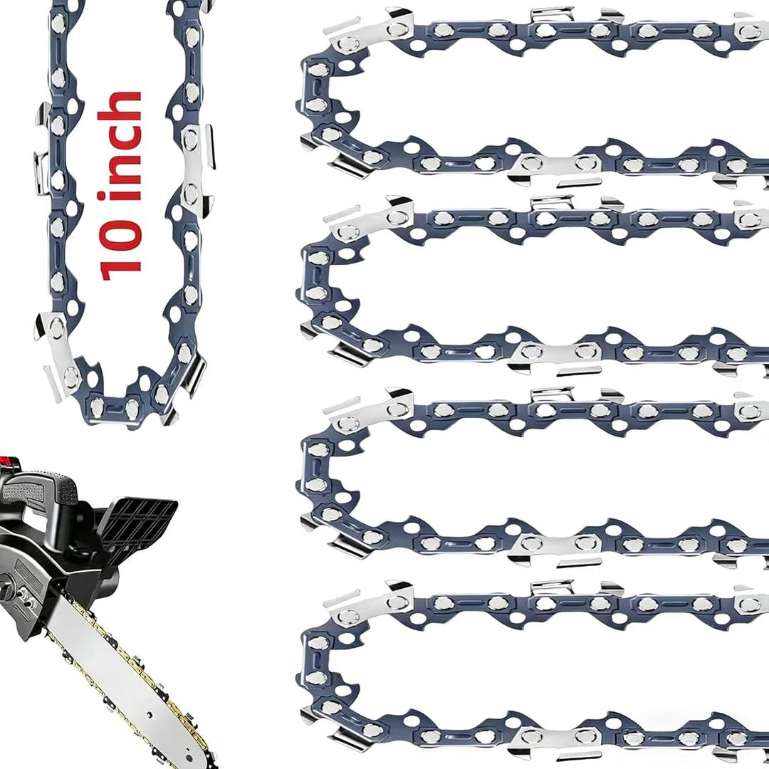 5 Pack 10 Inch Chainsaw Chain 3/8" LP Pitch .043" Gauge 40 Drive Links, Fits For Milwaukee Pole Saw Chain,EGO PSA1000Fits for Ryobi 10 Inch Chainsaw Chain Worx WG322, LCS1020, CMCCS610D1 - R40