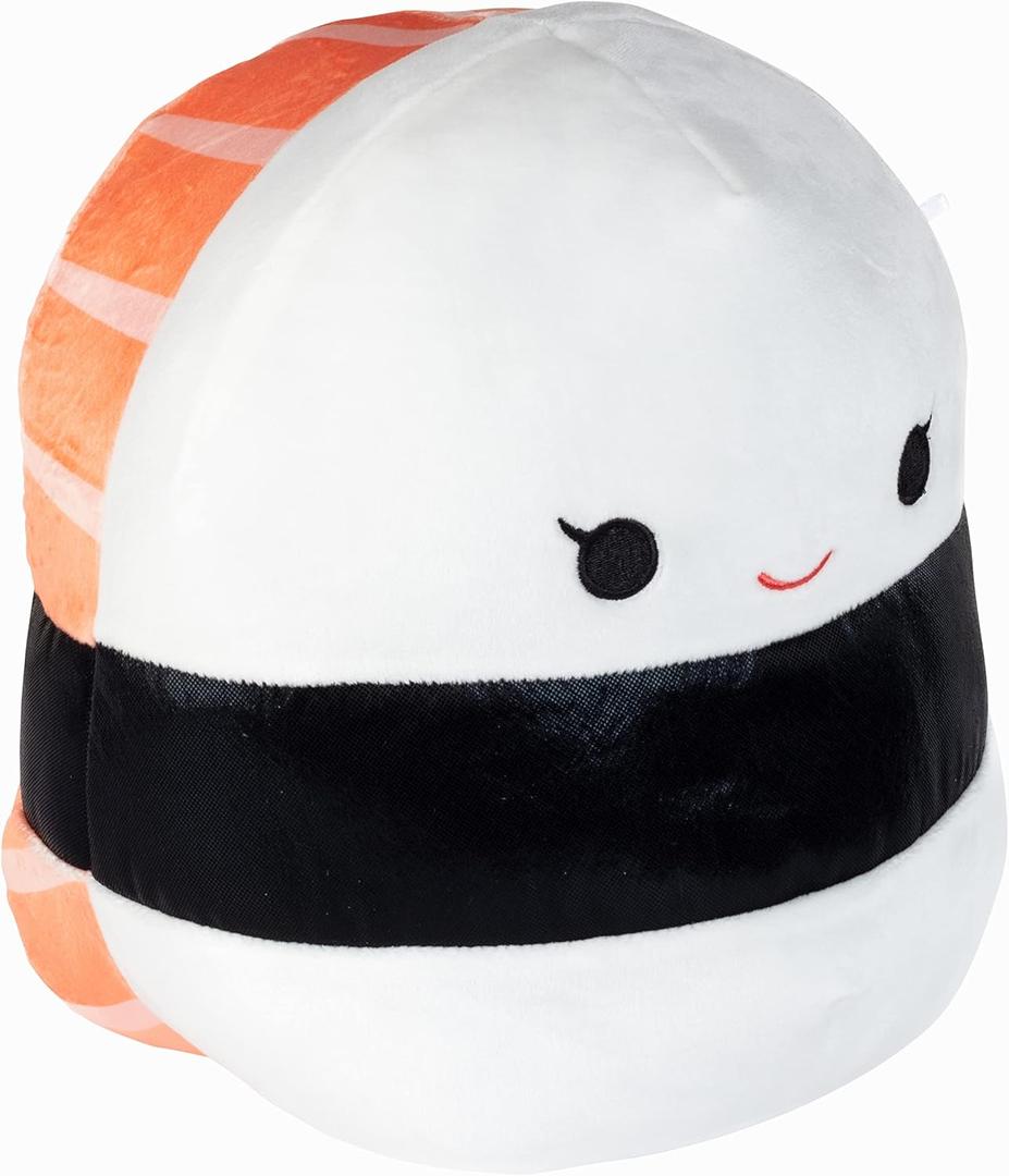 Squishmallows Original 10-Inch Solenn The Salmon Sushi - Official Jazwares Plush - Collectible Soft & Squishy Sushi Stuffed Animal Toy - Add to Your Squad - Gift for Kids, Girls & Boys