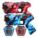 Laser Tag Guns Set of 2 with Digital LED Score Display Vests Laser Tag Inoor Outdoor Toys for Kids Ages 8 9 10 11 12+ Boys Girls Children Teens Adults Birthday Gifts Toys Christmas Blue/Red