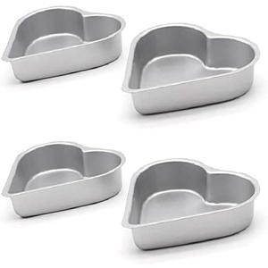 Thymart Mini Tart Pan Set, 4-Inch 4Pcs with UN-Removable Bottom Non-Stick Round Quiche Bakeware for Oven and Instant Pot Baking, Pudding Mold Quiche Pans