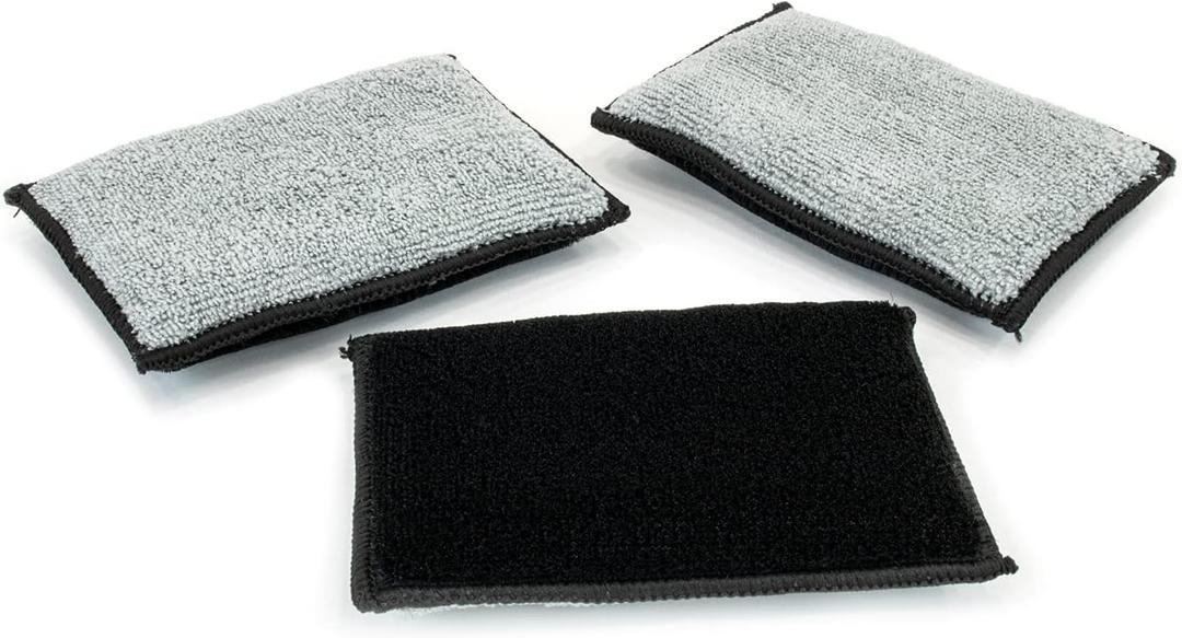 Autofiber Scrub Ninja Scrubber Sponge 3 pack Black and Grey - 5"x3.5"