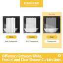 ZEMAHOME Extra Large Size PEVA Plastic Shower Curtain Liner Premium Light Weight 82" x 74" Clear Bathroom Shower Showroom Curtain Liner with Rustproof Metal Gromments and Weighted Magnet