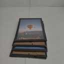 5 Packs 7x10 Picture Frame Black, Engineered Wood 7 x 10 Photo Frame, 7 by 10 Photo Poster Frame for Wall Hanging and Tabletop Set of 6, Black