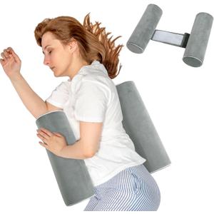 BALAPET Body Pillow for Side Sleeper Back Sleeper, Roll Cylinder Pillow for Better Sleep Breathing (Grey, Standard Size)