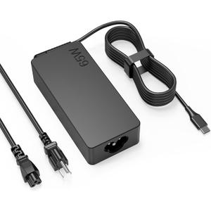 65W USB C Laptop Charger Compatible with Lenovo ThinkPad T14 T15 T16 E14 E15 T480S T580S E480 E580 X1 Carboon Yoga 7i 9i C930 C940 Chromebook C330 S330 Fast Power Adapter