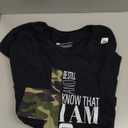 Be Still and Know God Christian Bible Verse Green Camo Cross T-Shirt, 4X