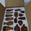 Valentine's Day Glass Bud Vases,Versatile Small Bud vases for Home and Wedding Decor, Exquisite Bridal Shower Table Centerpieces,Aromatherapy Bottles,Candle Holder, Gifts Idea(Pack of 30,Amber)