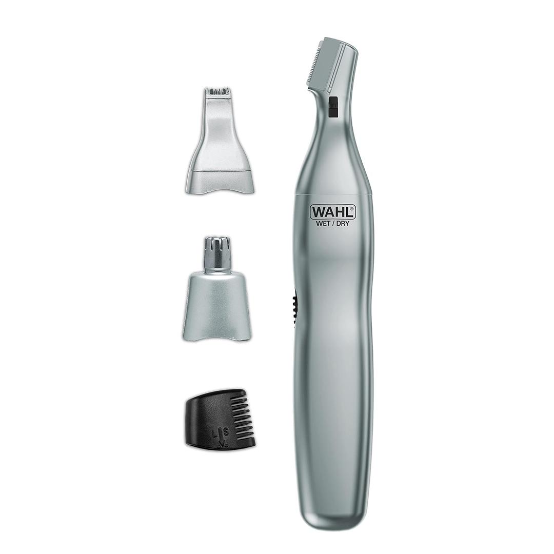 Wahl Mens Nose Hair Trimmer, for Eyebrows, Neckline, Nose & Ear Hair, Precision Detail Trimming with Interchangeable Heads, Battery Included - Model 5545-400
