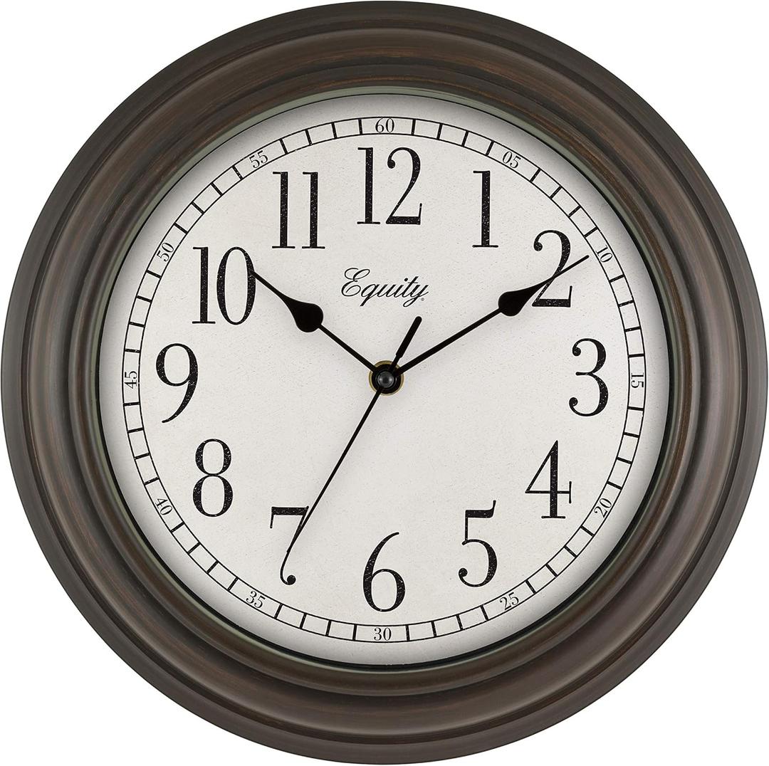 Equity 20898 12 Inch Cora Quartz Analog Wall Clock