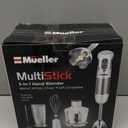Mueller Multistick 800W 5-in-1 Immersion Blender Handheld, 12 Speed Hand Mixer - Turbo Boost, Heaviest Duty Copper Motor, Titanium Blades Blenders for Kitchen, Milk Frother Wand, Whisk, White