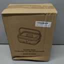 Fruit Ice Serving Tray, Chilled Veggie Tray, Shrimp Cocktail Serving Dish, Appetizer Serving Platter for Parties, Clear Party Platter with Lid and 4 Compartments Keeps Food Cool (Light Blue)