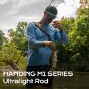 HANDING M1 BFS Rod Ultralight Fishing Rod 2-Piece Spinning & Baitcaster Rod with Seaguide RA Guides AA Cork Handle 30T Carbon Fiber for Trout Crappie Bluegill Yellow Perch Smallmouth Sunfish
