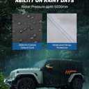 JOYTUTUS Wrangler Cab Cover Waterproof 4 Door for Wrangler JK JL 4 Doors 2007-2026, Paint-Safe Lining Car Cover with Zipper Access, UV50+ Windproof All-Weather Protection, Top On/Off Compatible