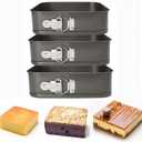 3PCS Square Leakproof Springform Pan with Removable Bottom 9/10/11 inch Springform Cake Pan Non-stick Square Bakeware for Cheesecakes Pizz andQuiches A unique gift for baking enthusiasts