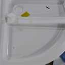 Conner Shower Base, 33"L x 33"W x 4"H, Conner Drain Single Threshold Shower Pan for Embedded/Surface Installation, Anti-slip Texture, Fan Shape(White)