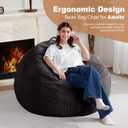 Homguava 4FT Bean Bag Chair for Adults,Teardrop Beanbag Chair with Handle