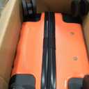 Hanke 20 Inch Carry On Luggage 22x14x9 Airline Approved Lightweight PC Hard Shell Suitcases with Wheels Travel Luggage Rolling Suitcase Travel Luggage Bag Christmas Gifts for Birthday Orange