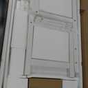 Treocho Kids Study Desk and Chair Set, Kids Desk with Hutch and Tiltable Desktop for 3-8 Years Old, Wooden Children Study Table with Storage Cabinet, Student Writing Desks Bedroom, Home School, White