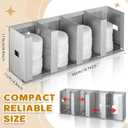 Hicarer 4 Compartments Stainless Steel Cup Dispenser with Adjustable Dividers Silver Cup and Lid Holder Lid Organizer Storage for Cabinet Kitchen Cafe Tea Shop Restaurant, Silver