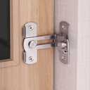 WANLIAN dingchi Stainless Steel 90 Degree Buckle flip Latch Right Angle Door Latch Lock Lever Latch Heavy Duty Safety Door Lock, Brushed Nickel