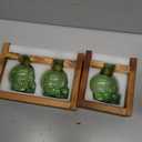 2+1 Plant Terrarium Plant Propagation Station Gifts for Father Halloween Skull Home Office Decor with Wooden Stand