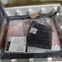 43" 2in1 Black Fire Pit Table with Lid & Glass Shield, 50000 BTU CSA Certified, Waterproof Cover