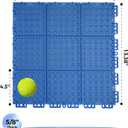 jxgzyy 20 PCS Basketball Court Tiles, 5/8 Inch Thick Portable Sport Outdoor Floor Tiles, Non Slip PP Interlocking Drainage Mat for Tennis Court Drain Pool Patio Porch, 13.38" x 13.38"