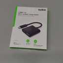 Belkin USB C to HDMI Adapter + USBC Charging Port to Charge While You Display, Supports 4K UHD Video, Passthrough Power up to 60W for Connected Devices, Compatible with MacBook, iPad, Windows