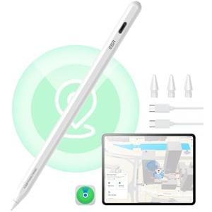 ESR Geo Digital iPad Pencil Findmy Compatible with Apple iPad 2018-2025,with Easy Shortcuts for Apple iPad A16/10/9/8 & Air 13/11 & Pro 12.9/13/11 & Mini 7/6/5,White(No Wireless Charging)