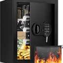 2.8 Cu ft Large Home Safe Fireproof Waterproof, Fire proof Safe Box for Home Documents with Fireproof Bag, Programmable Keypad and Removable Shelf, Anti-Theft Safety Box for Money Medicines Jewelry