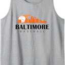 Baltimore Baseball Minimal City Skyline Retro Baseball Lover Tank Top XL